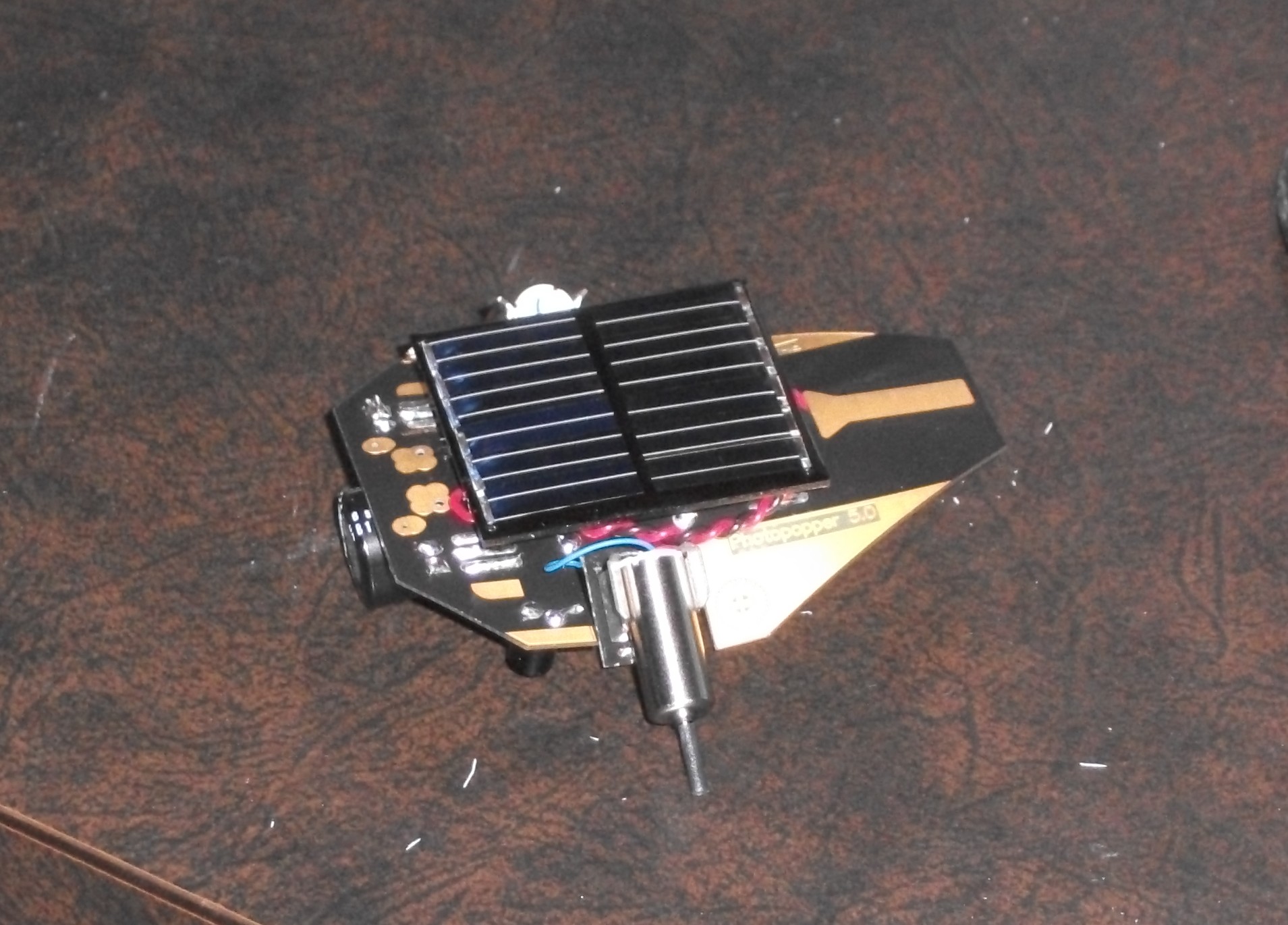 The solar panel is now attached