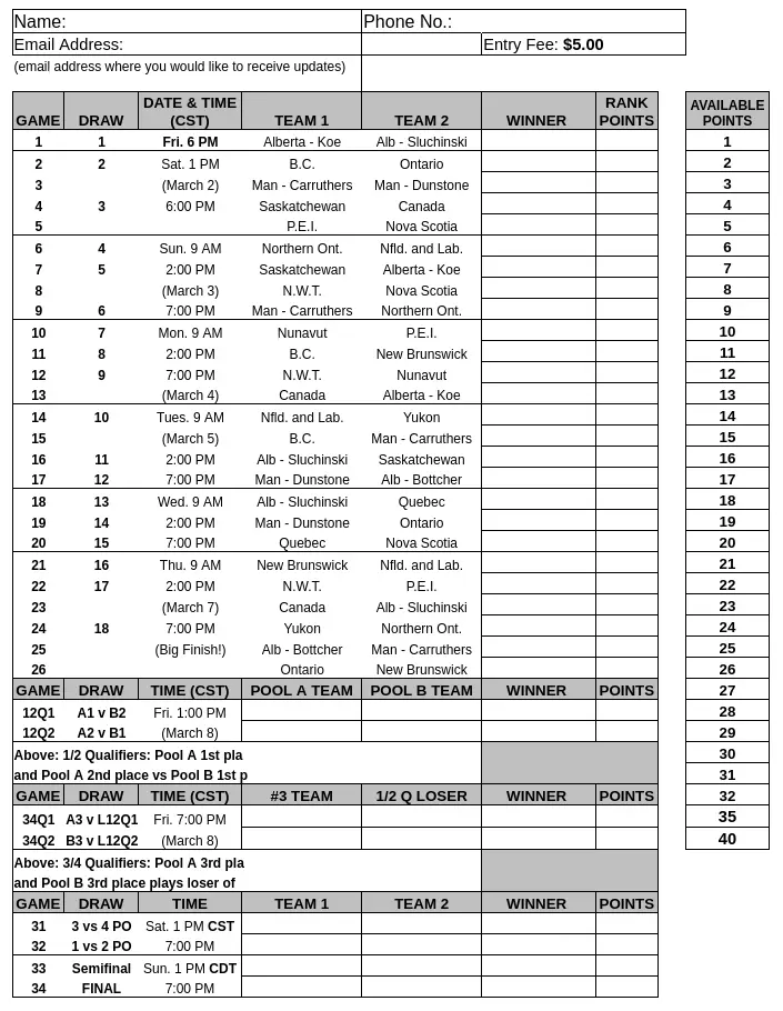 Entry Form